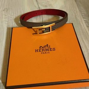 Hermes Behapi Reversible Leather Bracelet